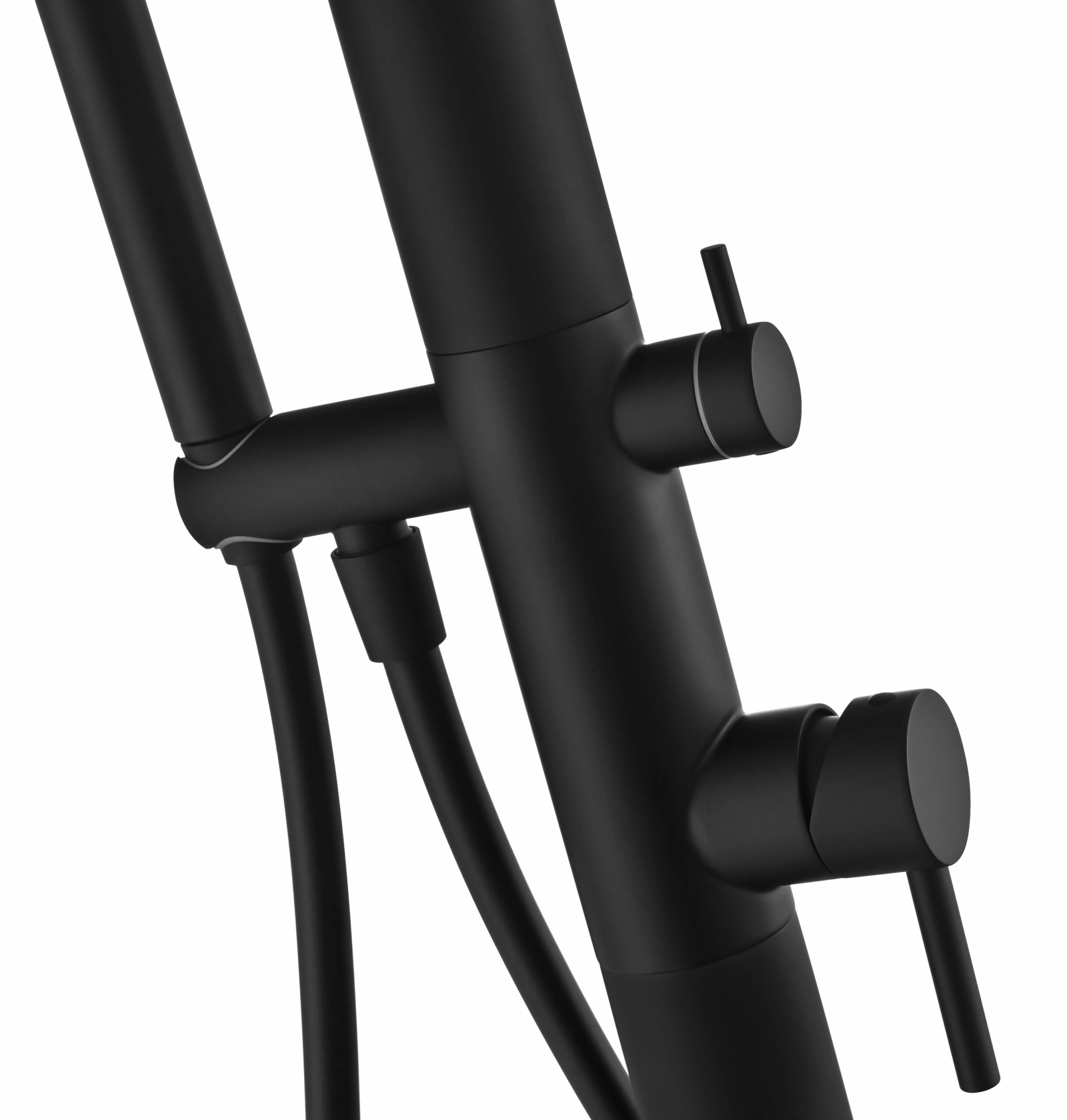 Душевая колонна напольная со смесителем и душевым набором poolimex kansas gpk012/ang matt black