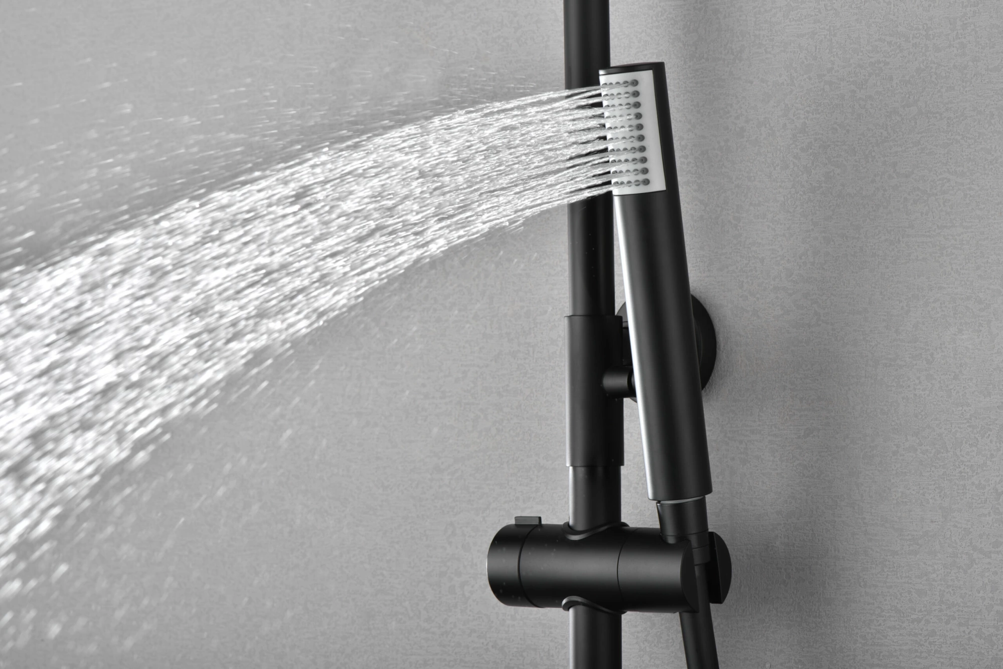 Душевая система термостатическая с верхним душем и лейкой imex monza btm039/ng matt black