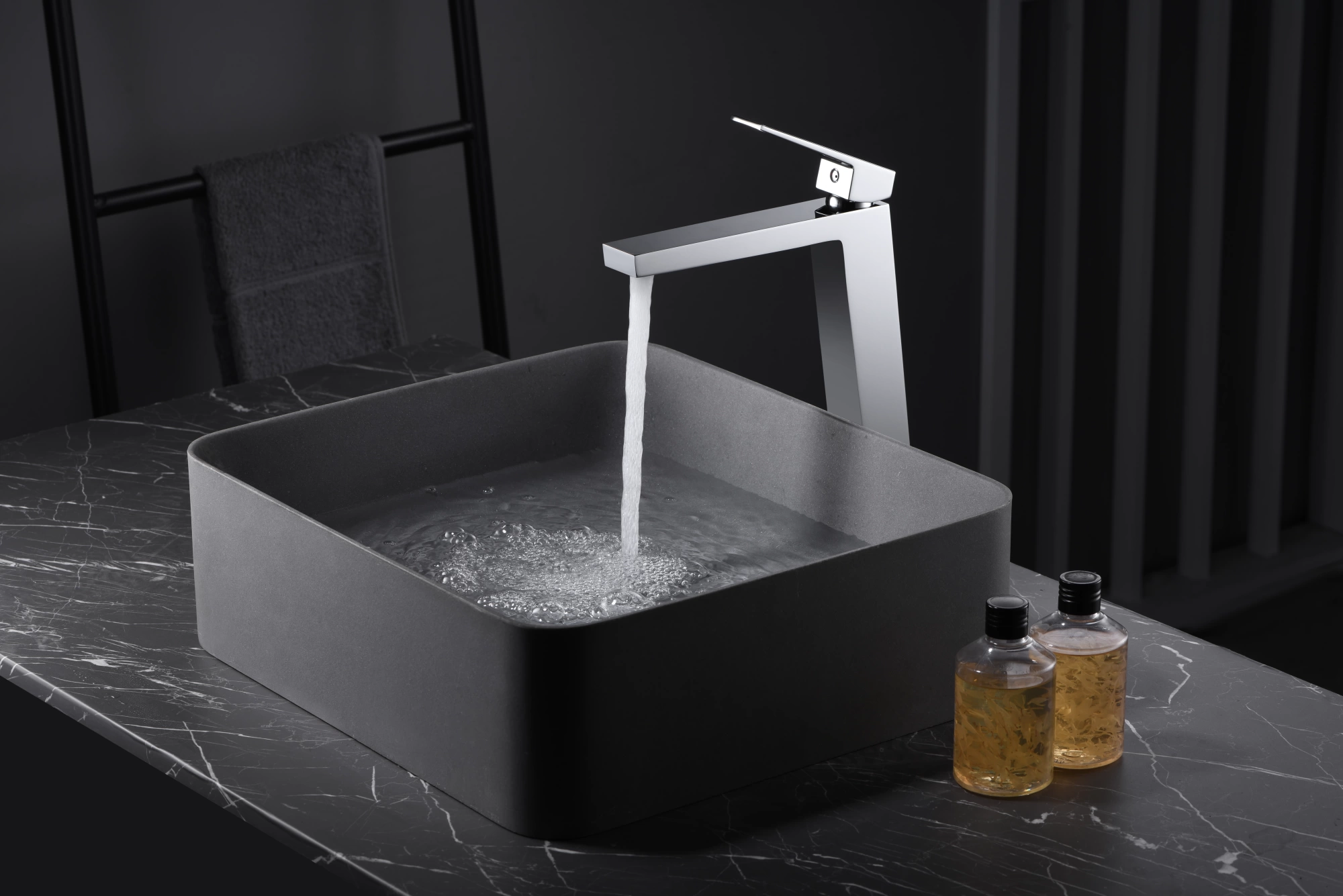 Смеситель для раковины высокий imex art bdar025-3 chrome