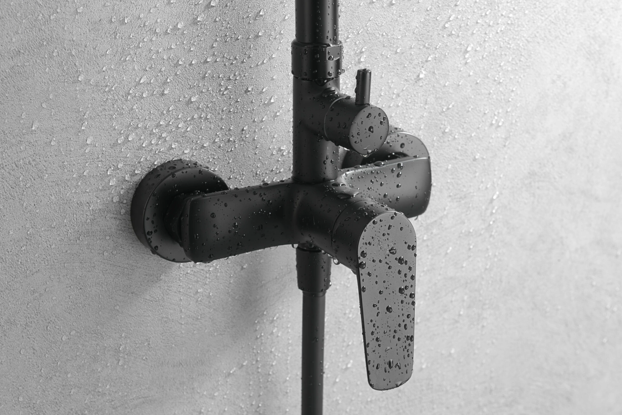 Душевая система настенная с верхним душем и лейкой imex belgica bdz044/ng matt black