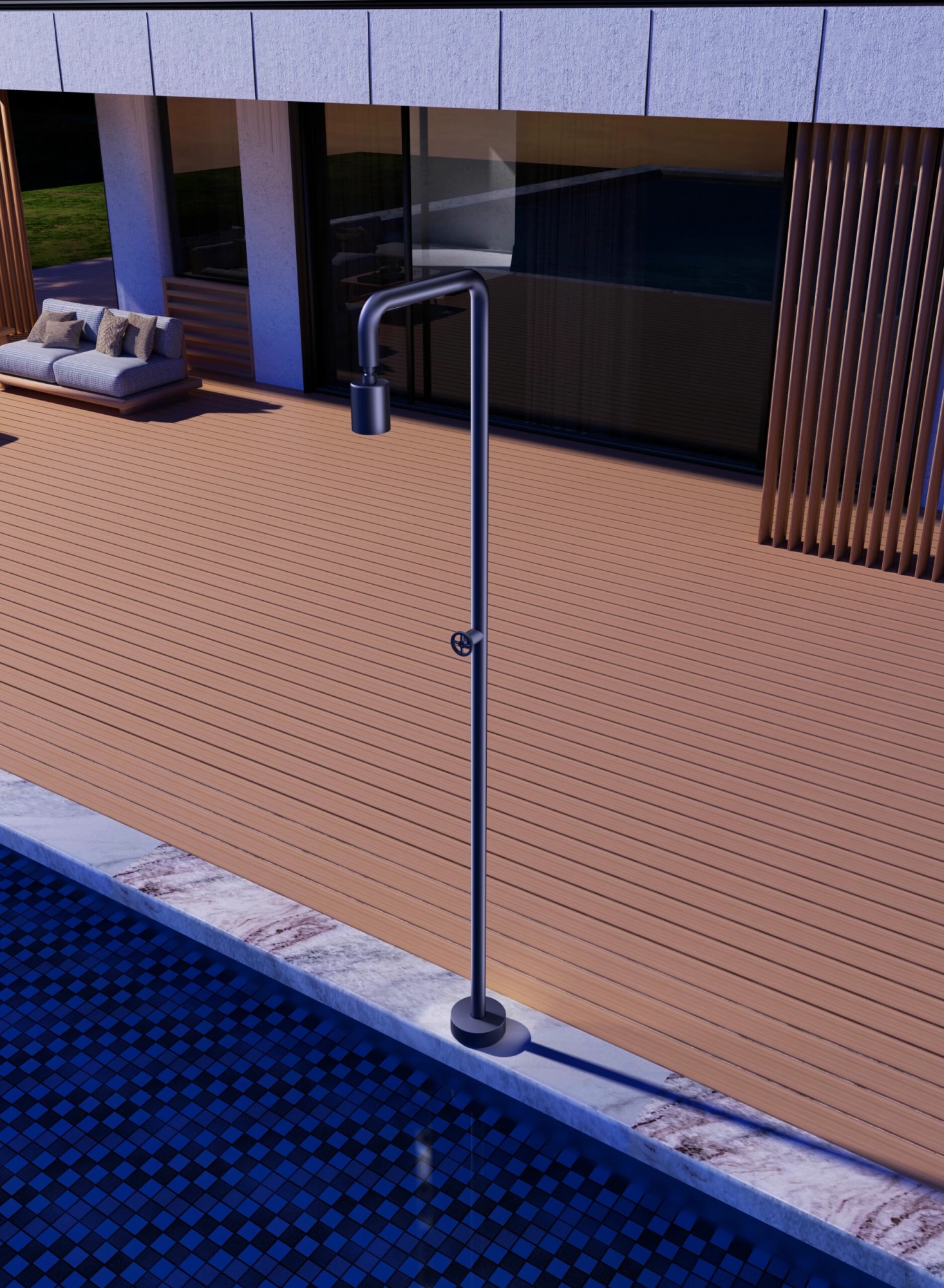 Душевая колонна напольная с краном без смешивания poolimex pool gpp001/aao azur oceano